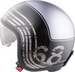 Шлем Highway 1 Retro 68 II, цвет черный/серебристый, размер XS