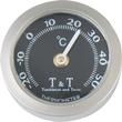 Термометр аналоговый T&amp;T, стальной корпус, черный циферблат