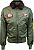 Top Gun Fly, textile jacket Color: Dark Green Size: 3XL