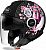Airoh Helios Mad, jet helmet Color: Matt Black/White/Pink Size: XS