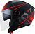 KYT D-City Colorful, jet helmet Color: Matt Black/Red Size: XL