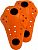 Rokker D3O, knee protectors Color: Orange Size: One Size
