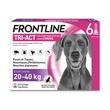 FRONTLINE TRI-ACT CHIEN 20-40KG 6 PIPETTES X4ML 